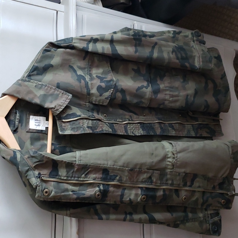 Gap overaized camo utility twill 4 pocket jacket - Picture 5 of 11